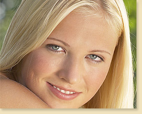 smiling blonde woman